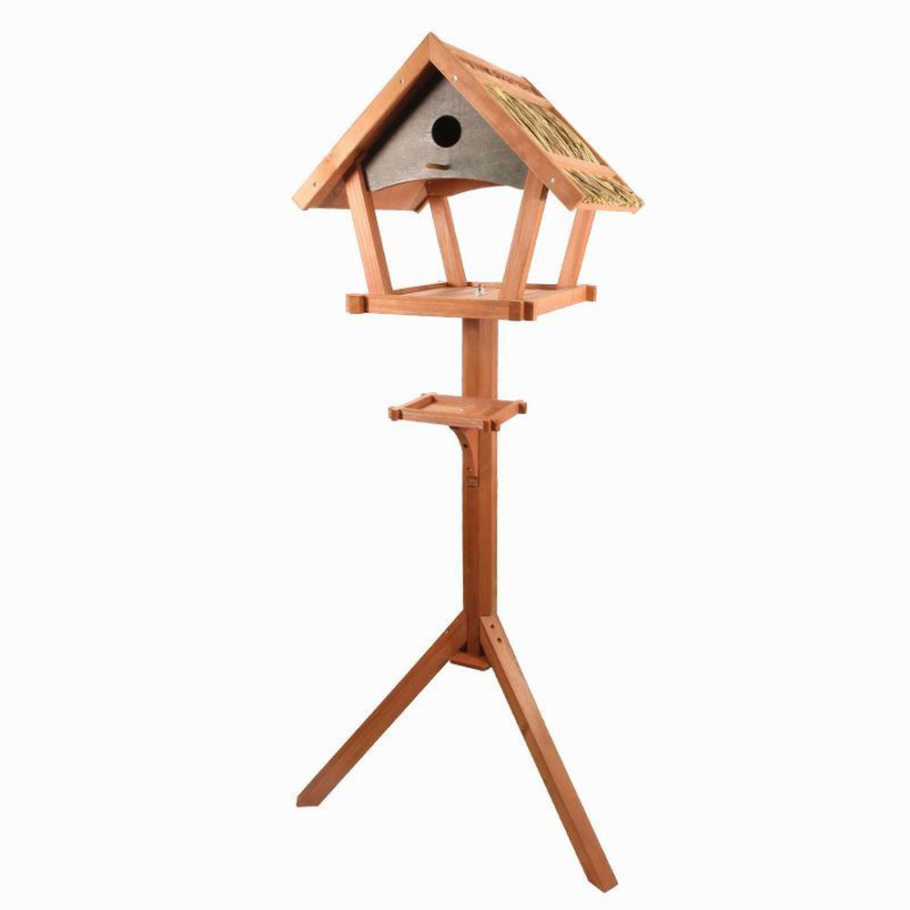 Фото Кормушка деревянная для птиц с подставкой, 48*44,5*138 см BHW1022M 