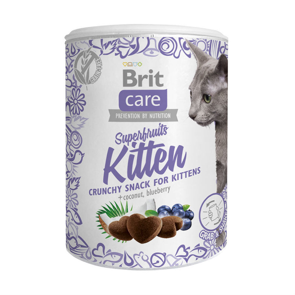 Фото Лакомство Brit Care Superfruits Kitten для котят в банке, 100 г 