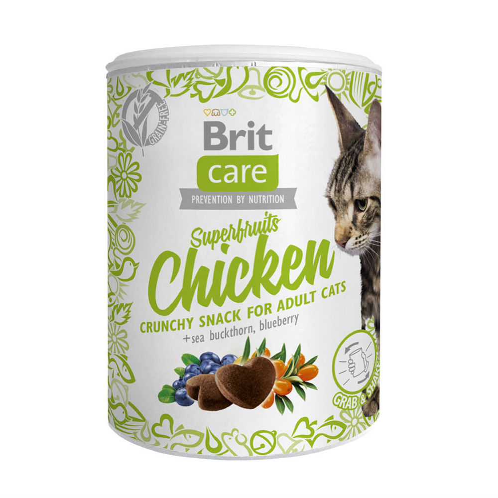 Фото Лакомство Brit Care Superfruits Chicken для кошек в банке, 100 г 