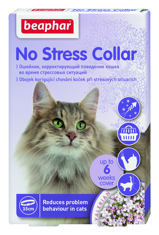 Фото Ошейник Beaphar No Stress Collar для кошек, 35 см 