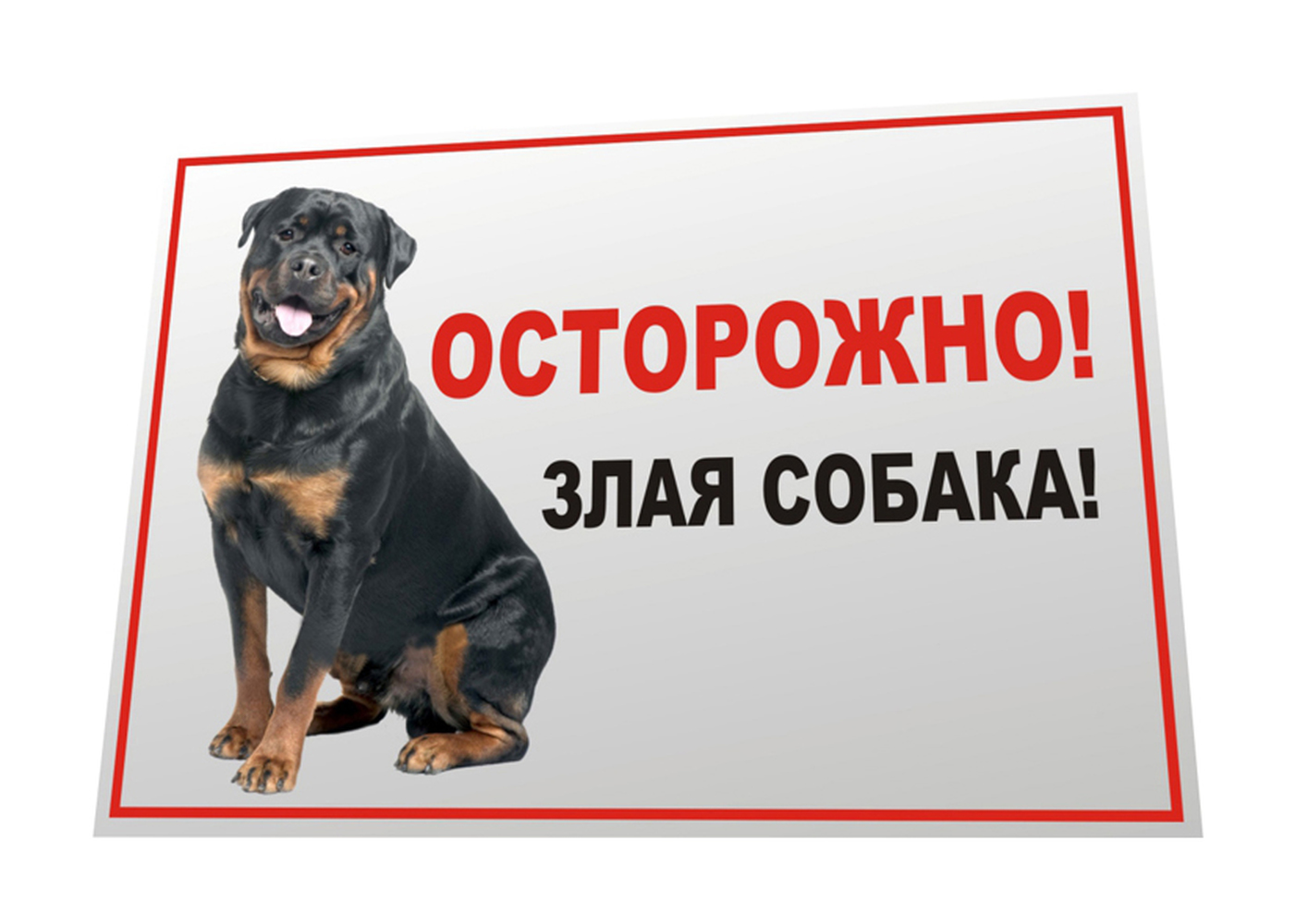 Фото Информационная табличка Данко "Осторожно! Злая собака" 