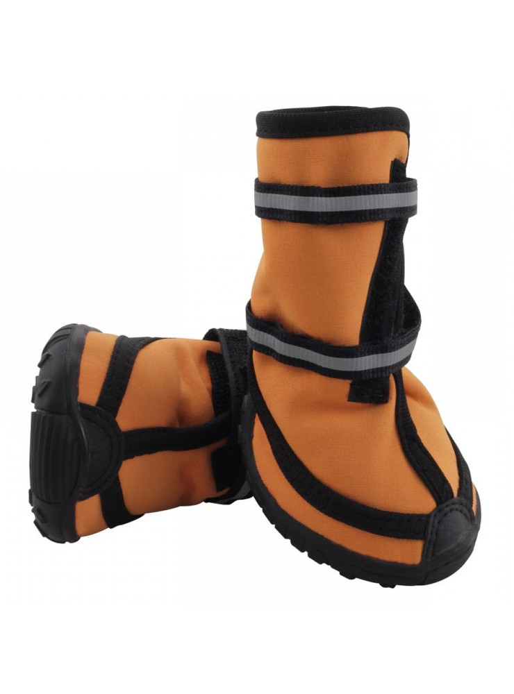 Фото Ботинки Triol оранжевые на липучке со светоотражающими полосками YXS138 