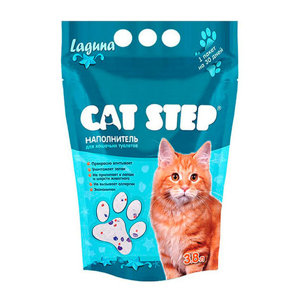 Фото Cat Step Силикагель 3,8 л  "Laguna" наполнитель для кошек 