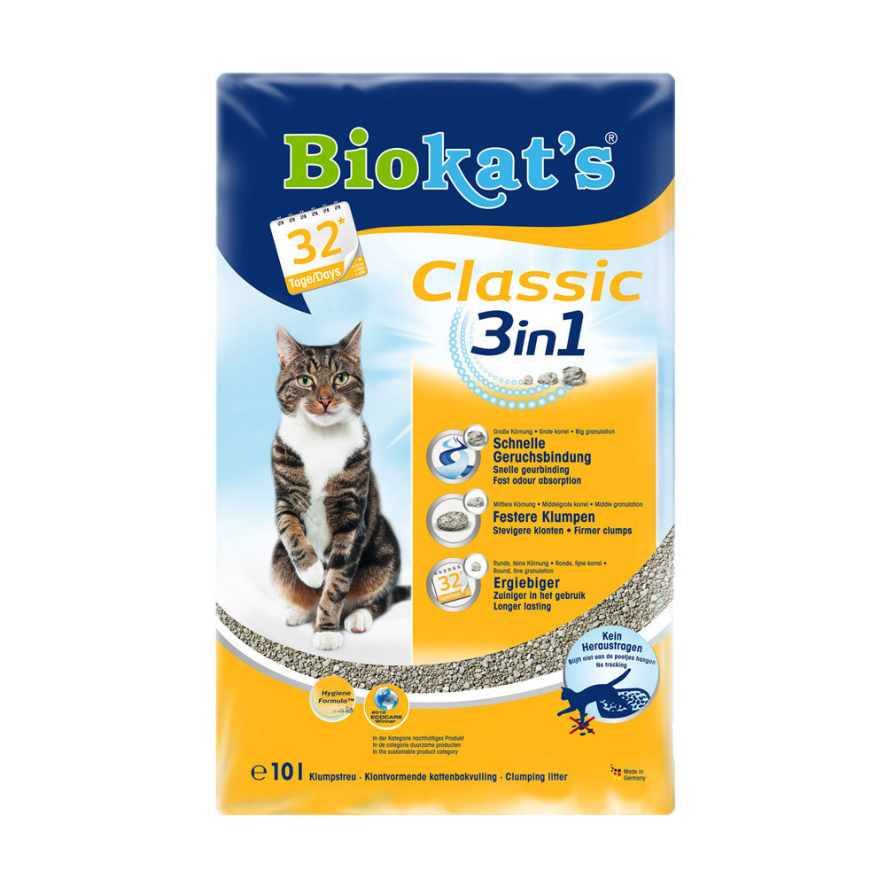 Фото Наполнитель "Biokat`s Классик 3 в 1" для туалета для кошек, 10 л 
