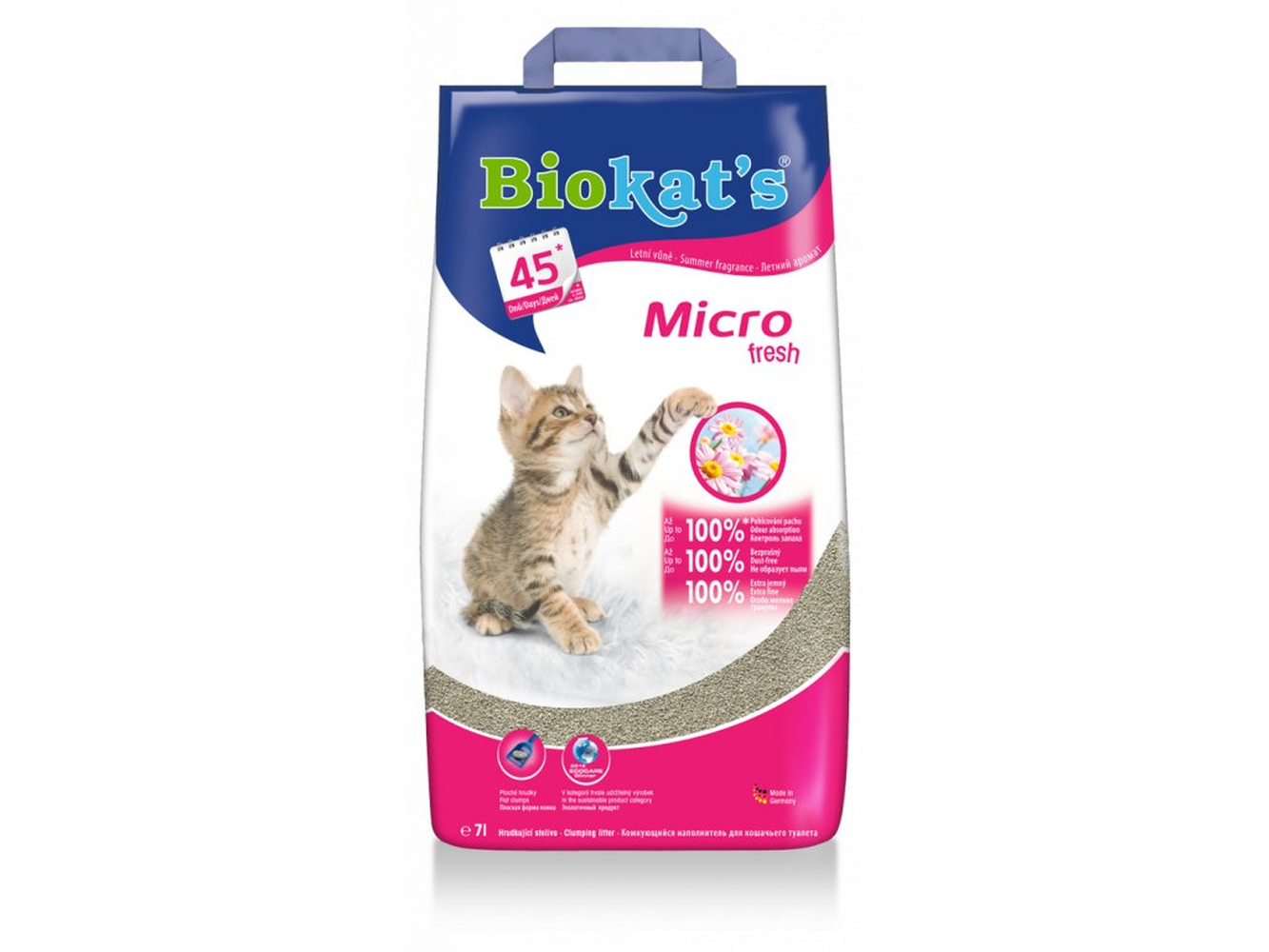 Фото Наполнитель "Biokat`s микро"(свежий) для туалета для кошек, 7 л 