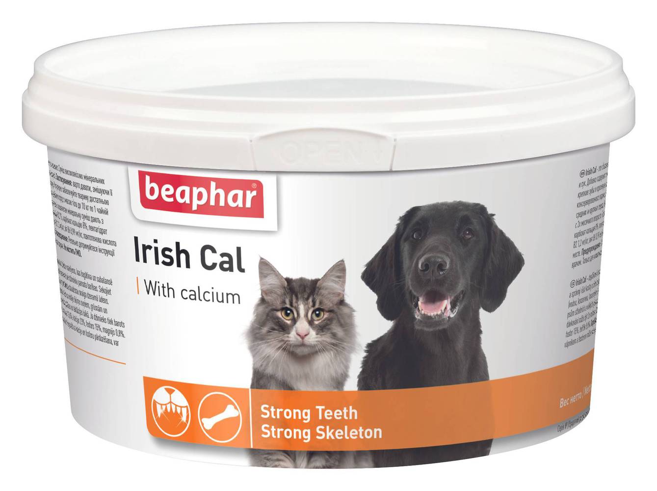 Фото Кормовая добавка Beaphar Irish Cal для кошек и собак 250 г 