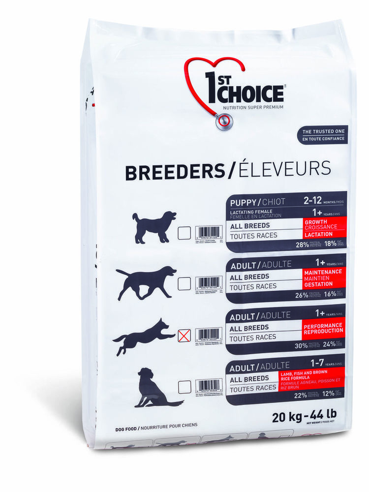 Фото Сухой корм 1ST CHOICE Breeders для активных собак всех пород 20 кг 