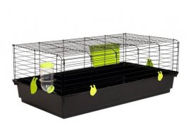 Фото Клетка Voltrega для кроликов и морских свинок (526), черная 100*55*39 см