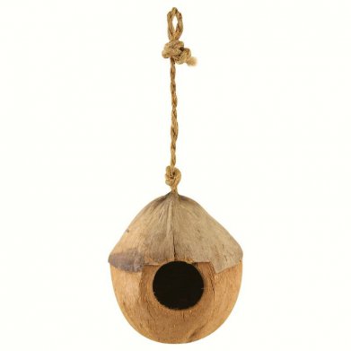 Фото Домик для птиц из натурального кокоса, 10*30 см