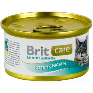 Фото Консервы Brit Super Care цыпленок для котят, 80 г