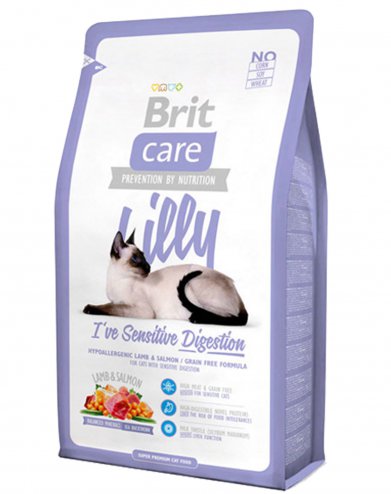 Фото Brit Care Cat Lilly Sensitive Digestion беззерновой для кошек с чувствительным пищеварением