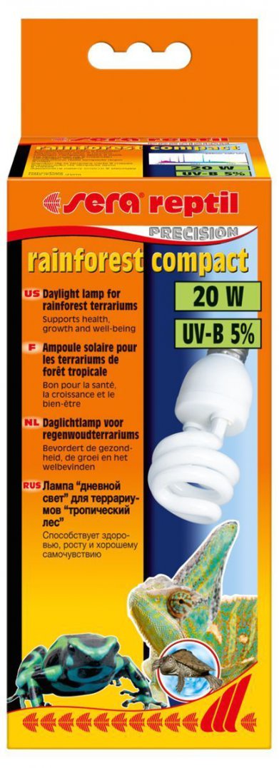 Фото Лампа Sera Reptil Rainforest Compact UV-B 5% 20 Вт