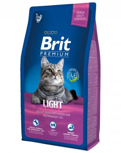 Фото Brit Premium Cat Light для кошек, склонных к излишнему весу, курица и печень