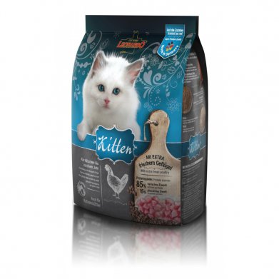 Фото Скидка 10%! Выгодный набор для котят: сухой корм Leonardo Kitten, консервы Leonardo Kitten с птицей + подарок