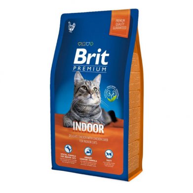 Фото Brit Premium Cat Indoor для кошек домашнего содержания, курица и печень