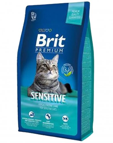 Фото Brit Premium Cat Sensitive гипоаллергенный для кошек с чувствительным пищеварением, с ягненком 