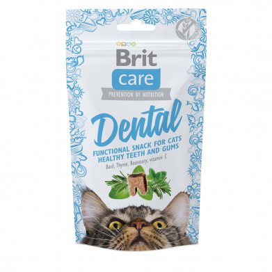 Фото Лакомство Brit Care Dental для очистки зубов для кошек, 50 г 