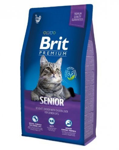 Фото Brit Premium Cat Senior для пожилых кошек, курица и печень