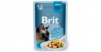 Фото Пауч Brit Premium Gravy Chiсken fillets кусочки из куриного филе в соусе для кошек 85 г