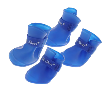 Фото Triol сапоги для собак YXS202 Mr. Shoes из мягкой резины на липучке, синие, 4 шт 